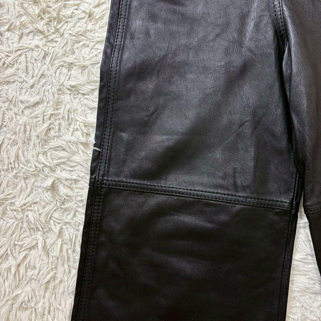 極美品　ディーゼルブラックゴールド　レザーサロペット　ラムレザー　イタリア製