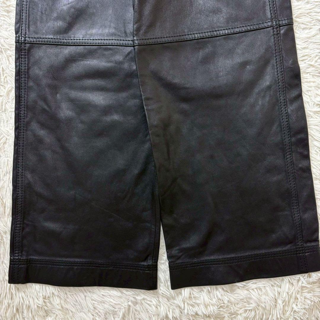 極美品　ディーゼルブラックゴールド　レザーサロペット　ラムレザー　イタリア製