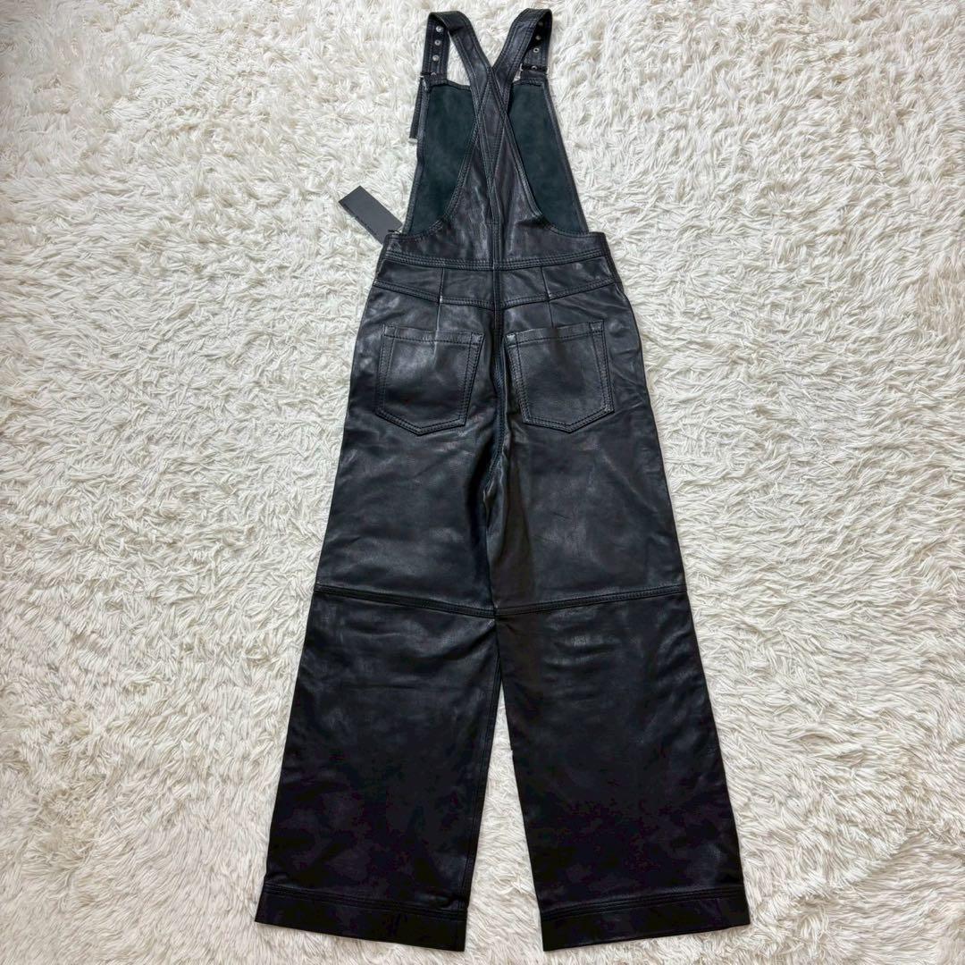 極美品　ディーゼルブラックゴールド　レザーサロペット　ラムレザー　イタリア製