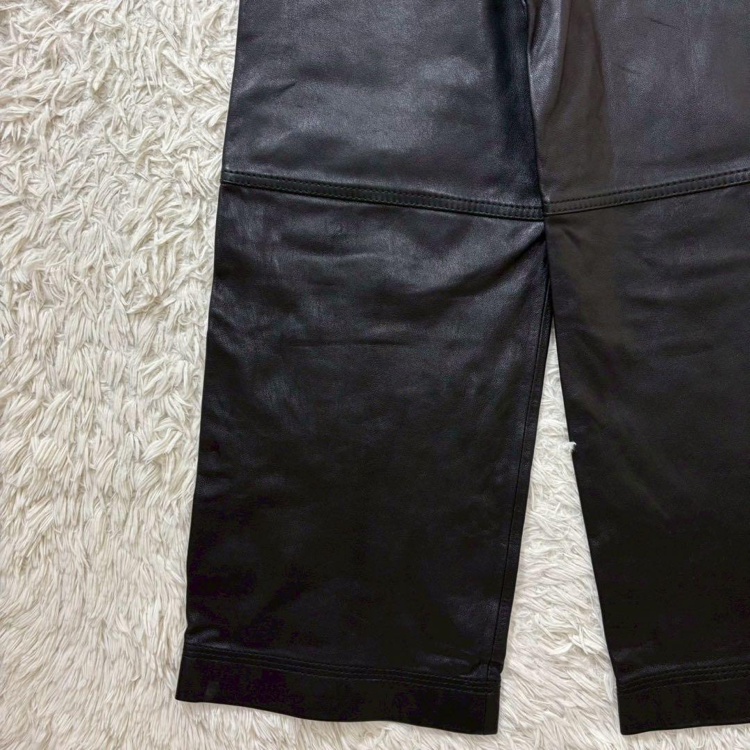 極美品　ディーゼルブラックゴールド　レザーサロペット　ラムレザー　イタリア製