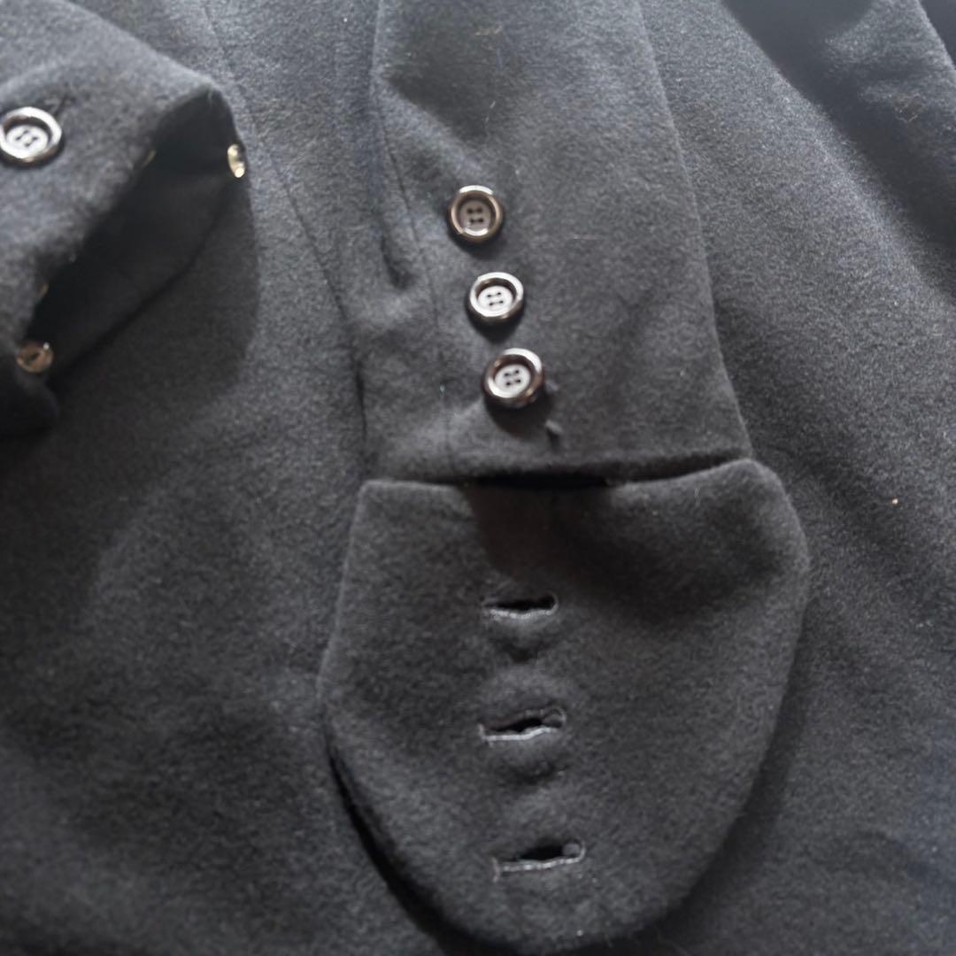 PEACE NOW フードロングコート 黒 M Aライン ピースナウ ウール