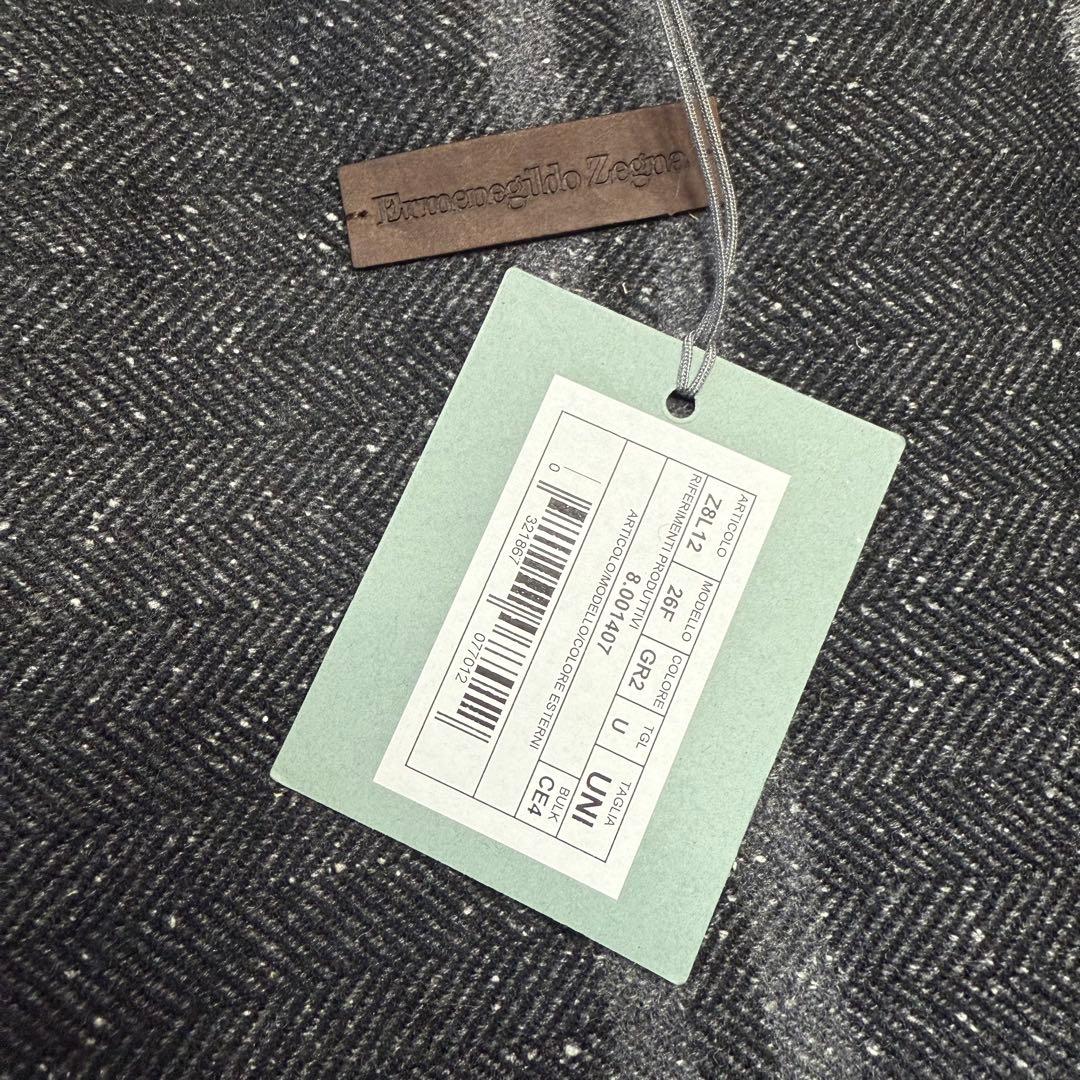 ermenegildo zegna★ 未使用 マフラー グレー 羊毛 シルク