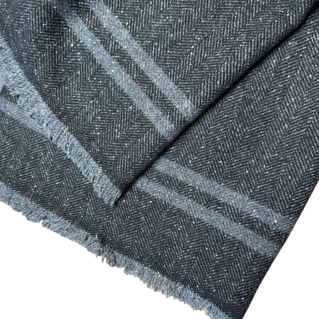 ermenegildo zegna★ 未使用 マフラー グレー 羊毛 シルク