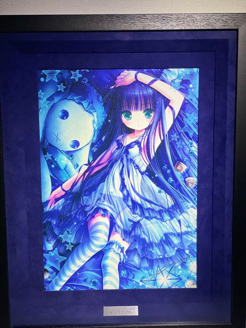 てぃんくる 版画 アールビバン BLU CIELO STELLATO　サイン入り