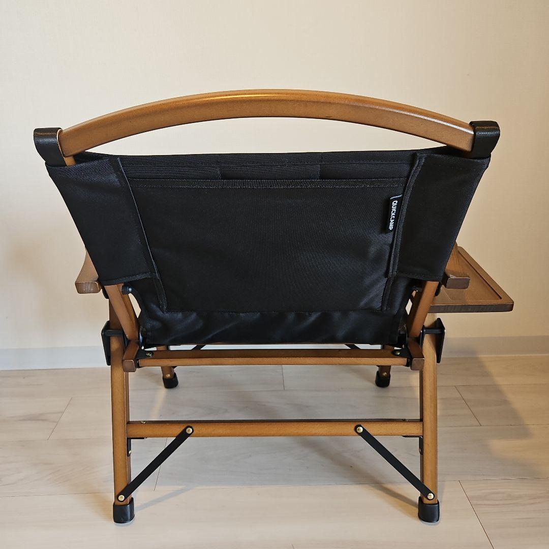 美品 2脚セット クイックキャンプ ウッドローチェア