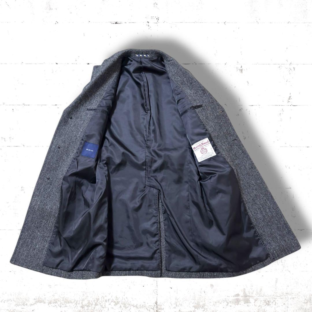 美品　XLサイズ　ハリスツイード　クリケット　ウール　ロング　チェスター　コート