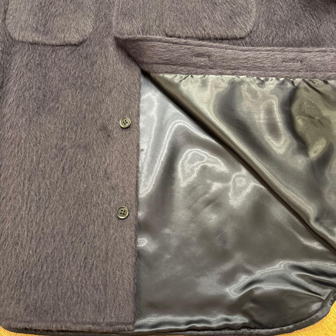 Scye アルパカシャギー シャツジャケット ダークネイビー サイズ40