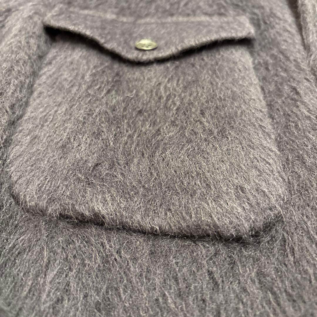 Scye アルパカシャギー シャツジャケット ダークネイビー サイズ40