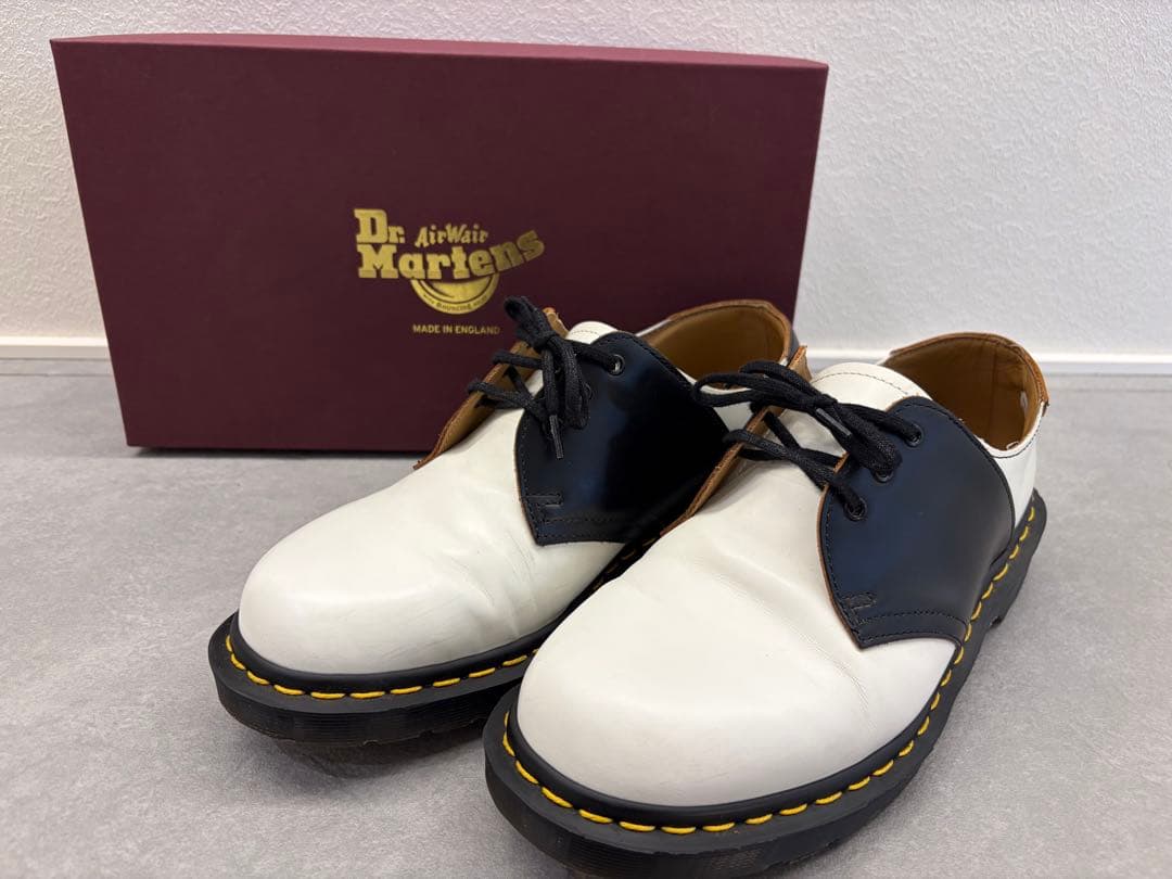 英国製　Dr. Martens 26710101 1461 SADDLE UK8