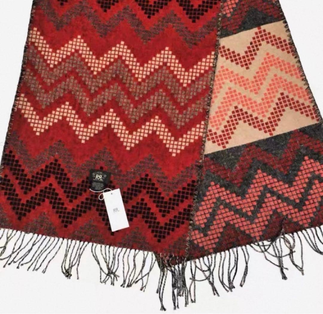 RRL Double RL 100%ウール 大判マフラー ストール