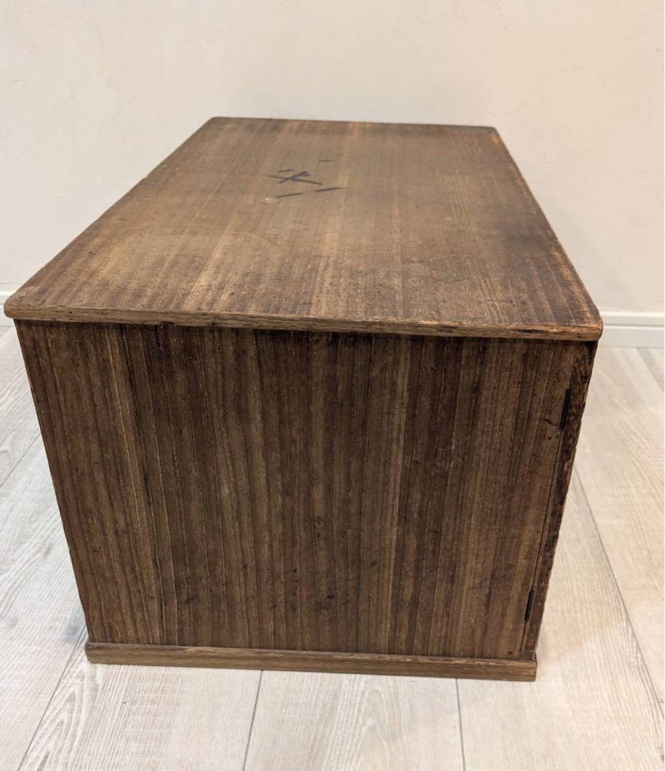 ★おまけ付　総桐手許箪笥・桐飾り棚・レトロ時代箪笥茶道具・引き出し古民具 和家具