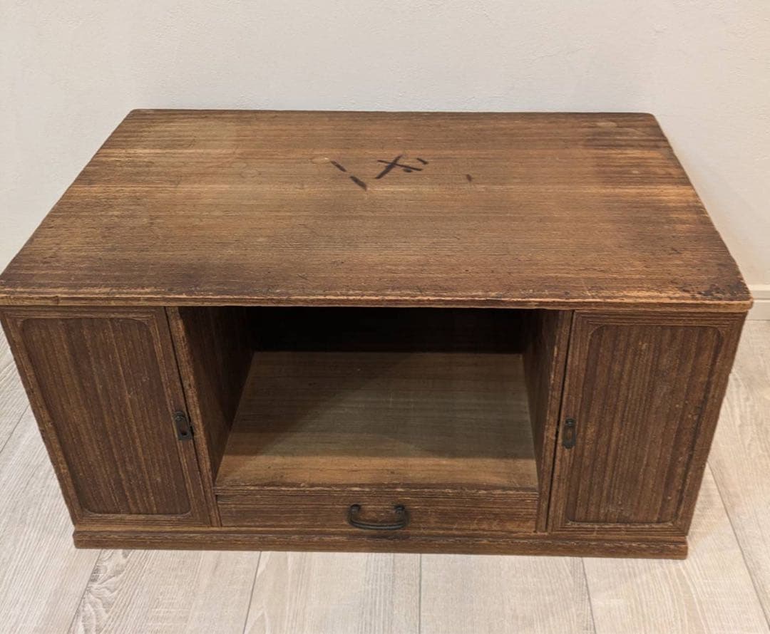 ★おまけ付　総桐手許箪笥・桐飾り棚・レトロ時代箪笥茶道具・引き出し古民具 和家具