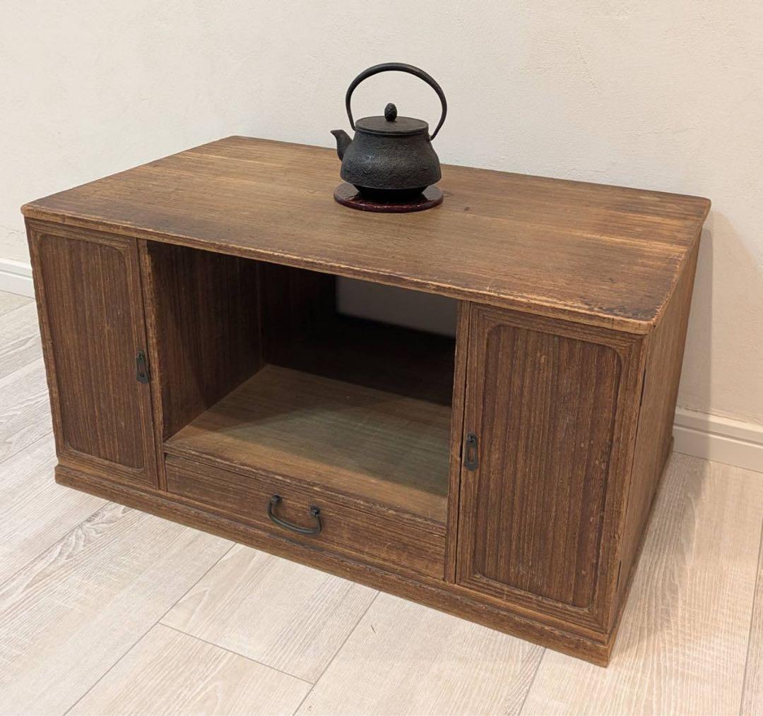 ★おまけ付　総桐手許箪笥・桐飾り棚・レトロ時代箪笥茶道具・引き出し古民具 和家具