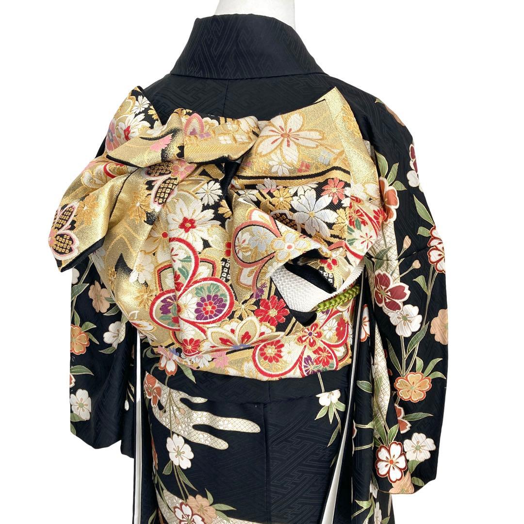 ™️ 黒　やまと扱い　振袖4点セット‼️お振袖セット‼️NO81