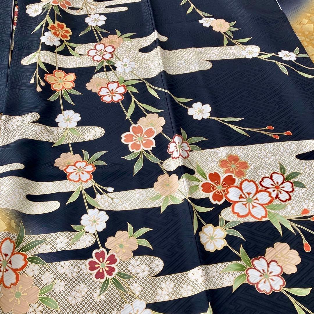 ™️ 黒　やまと扱い　振袖4点セット‼️お振袖セット‼️NO81