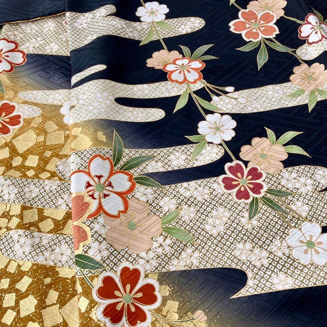 ™️ 黒　やまと扱い　振袖4点セット‼️お振袖セット‼️NO81