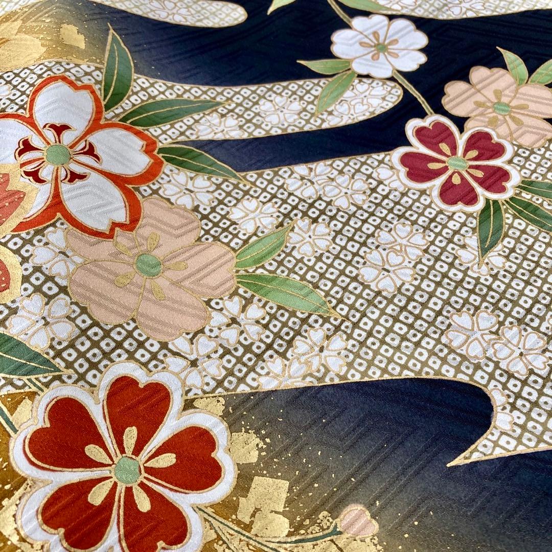 ™️ 黒　やまと扱い　振袖4点セット‼️お振袖セット‼️NO81