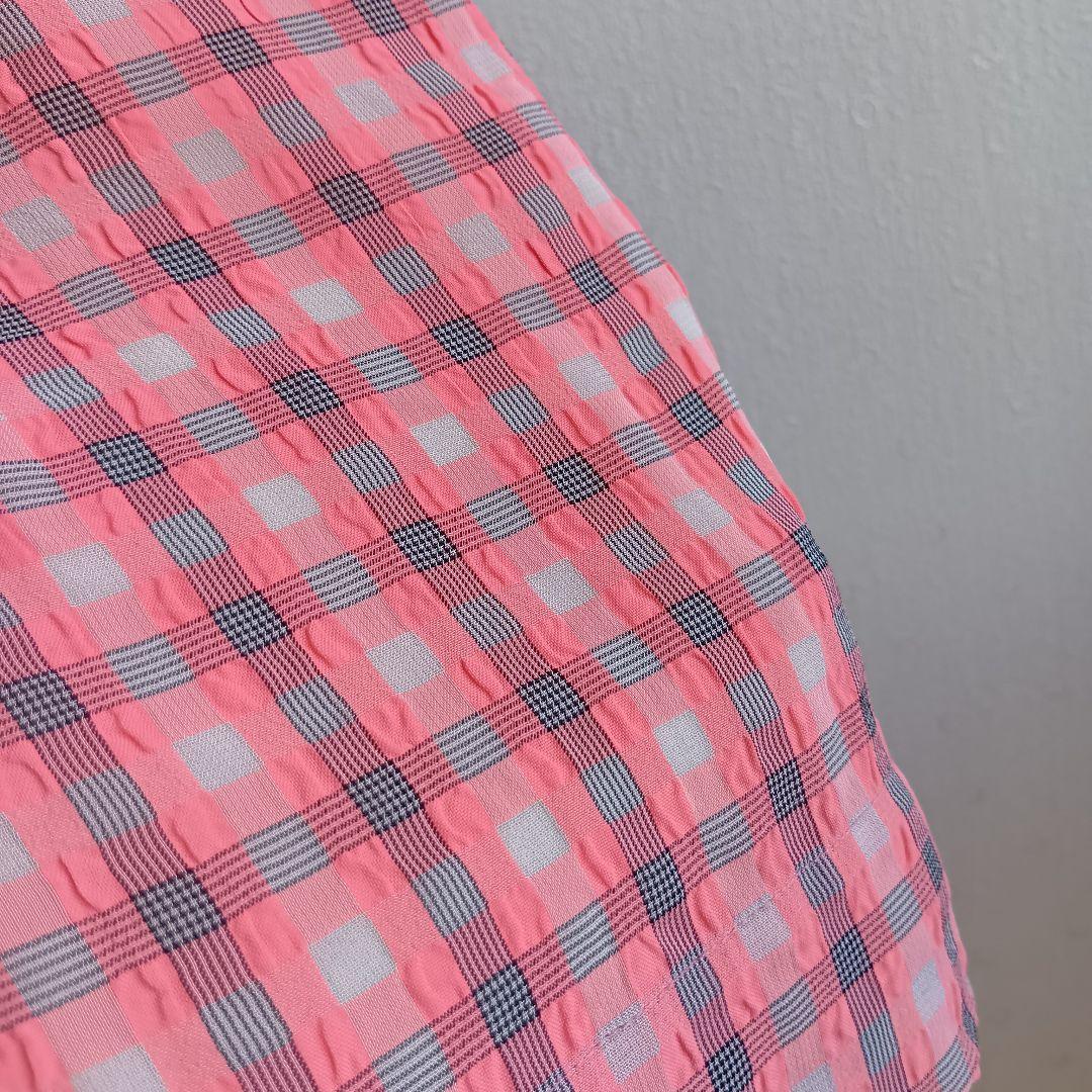 BURBERRY CHILDREN チェック柄ワンピース フリル ピンク