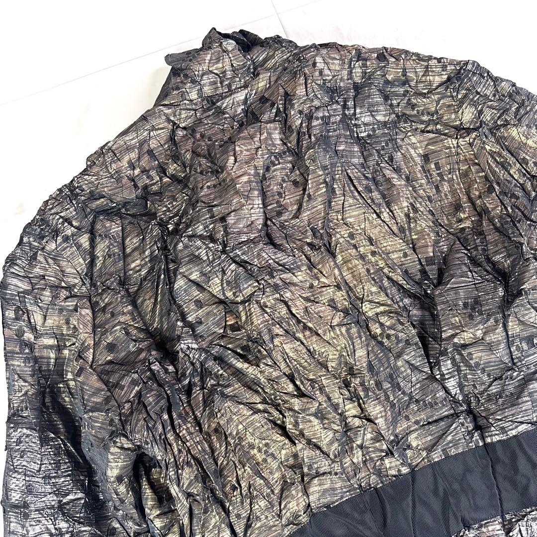 美品✨イッセイミヤケ　ISSEY MIYAKE　シワ加工　ジャケット　ゴールド