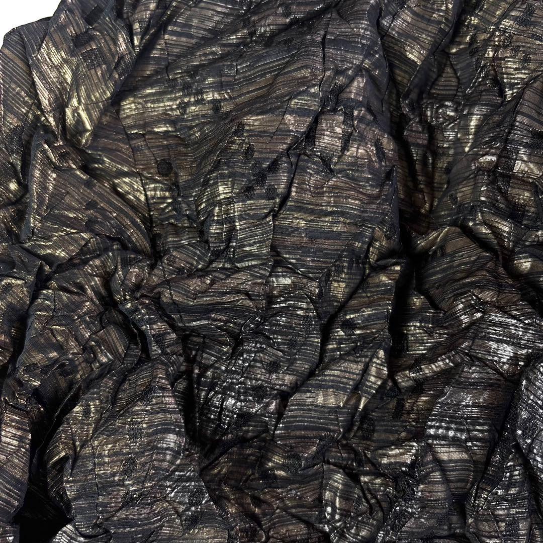 美品✨イッセイミヤケ　ISSEY MIYAKE　シワ加工　ジャケット　ゴールド