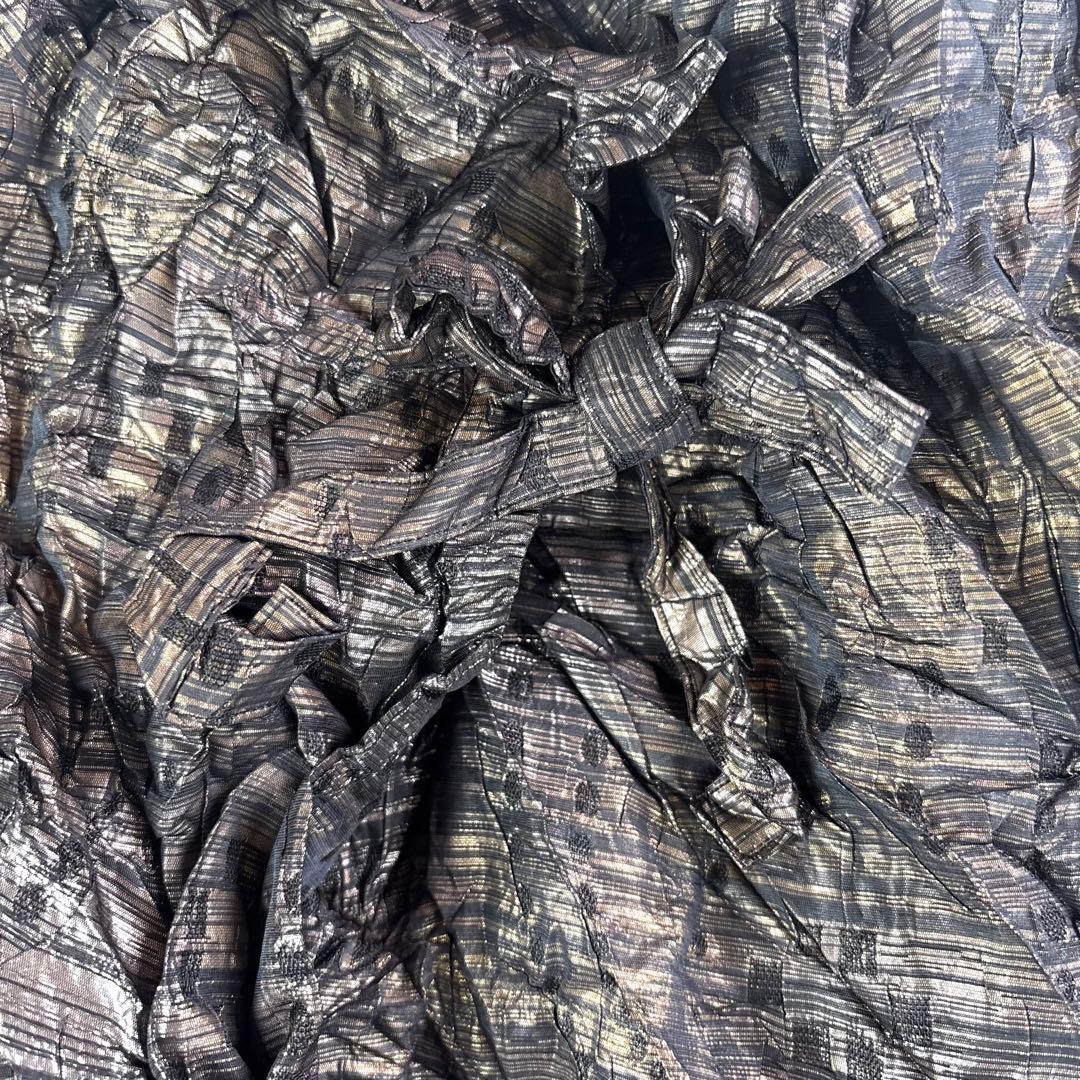 美品✨イッセイミヤケ　ISSEY MIYAKE　シワ加工　ジャケット　ゴールド