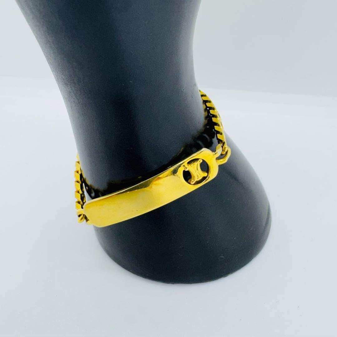 ✨CELINE✨セリーヌ✨トリオンフ✨IDプレート✨ゴールド✨ブレスレット✨