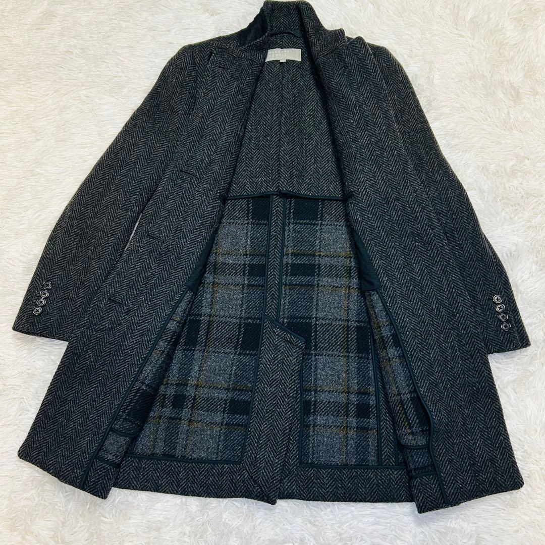 マーガレットハウエル ウール ツィード ヘリンボーン チェスター コート 1