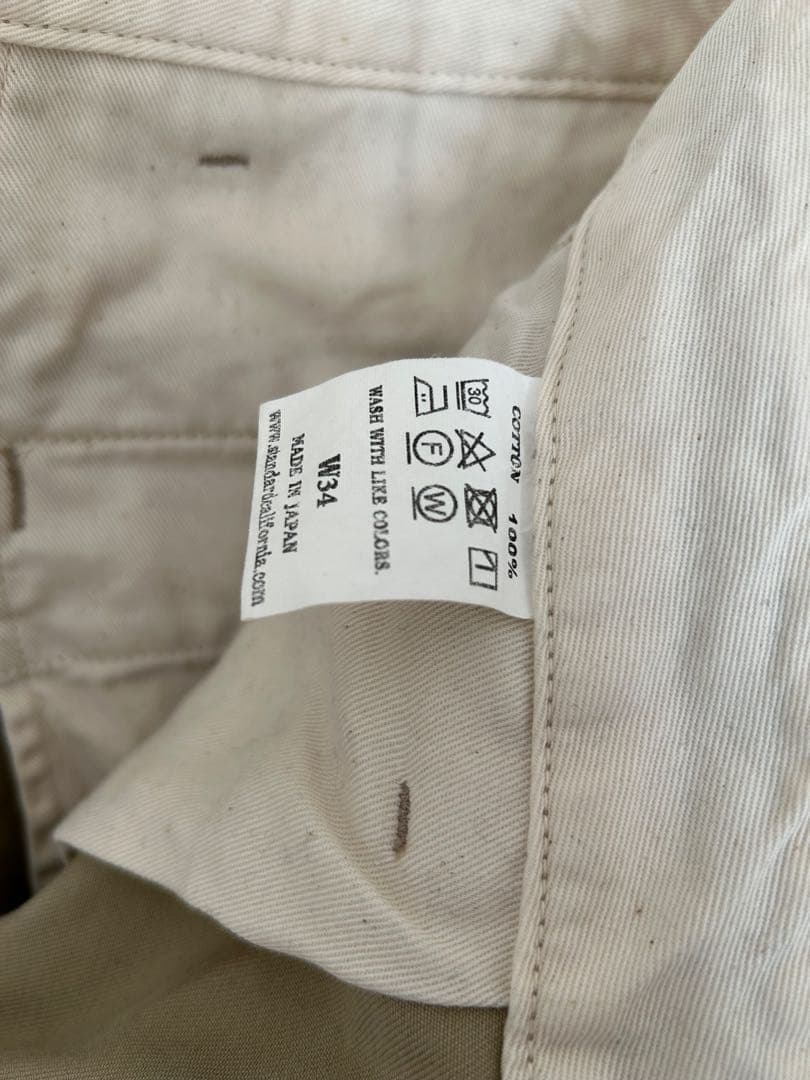 STANDARD CALIFORNIA チノパン ストレート ベージュ 34