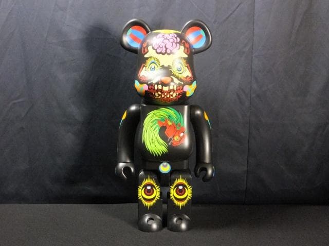 現代美術 田名網敬一　直筆サイン『BE@RBRICK 1000％黒』1205A