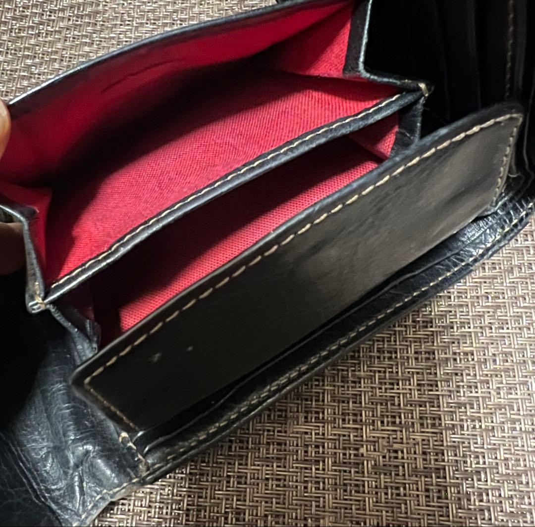 ヴィヴィアンウエストウッド　廃盤　スカル　二つ折り財布　箱付　黒×赤