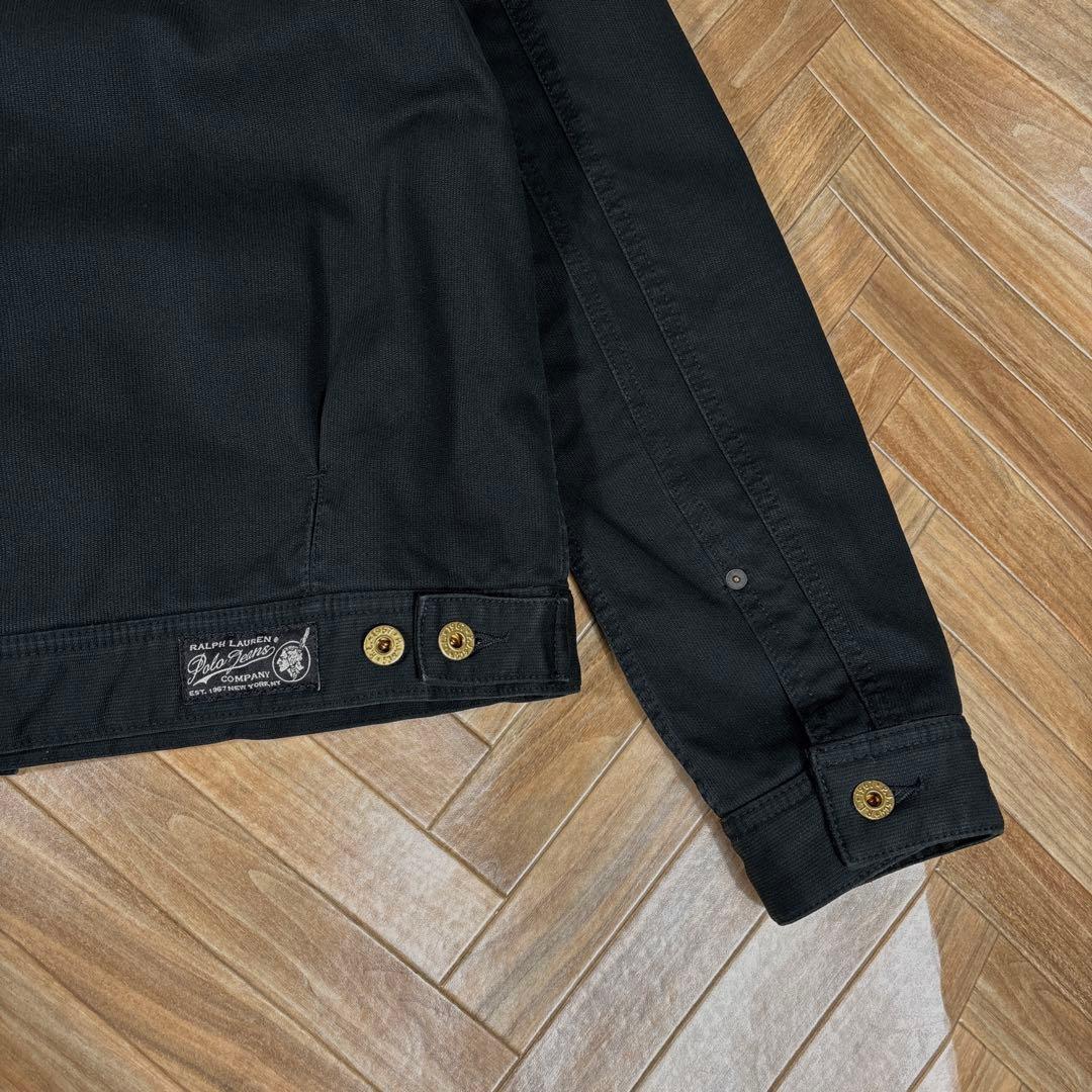 ポロジーンズカンパニー 111mjモデル ブラック コットンピケ トラッカー 黒