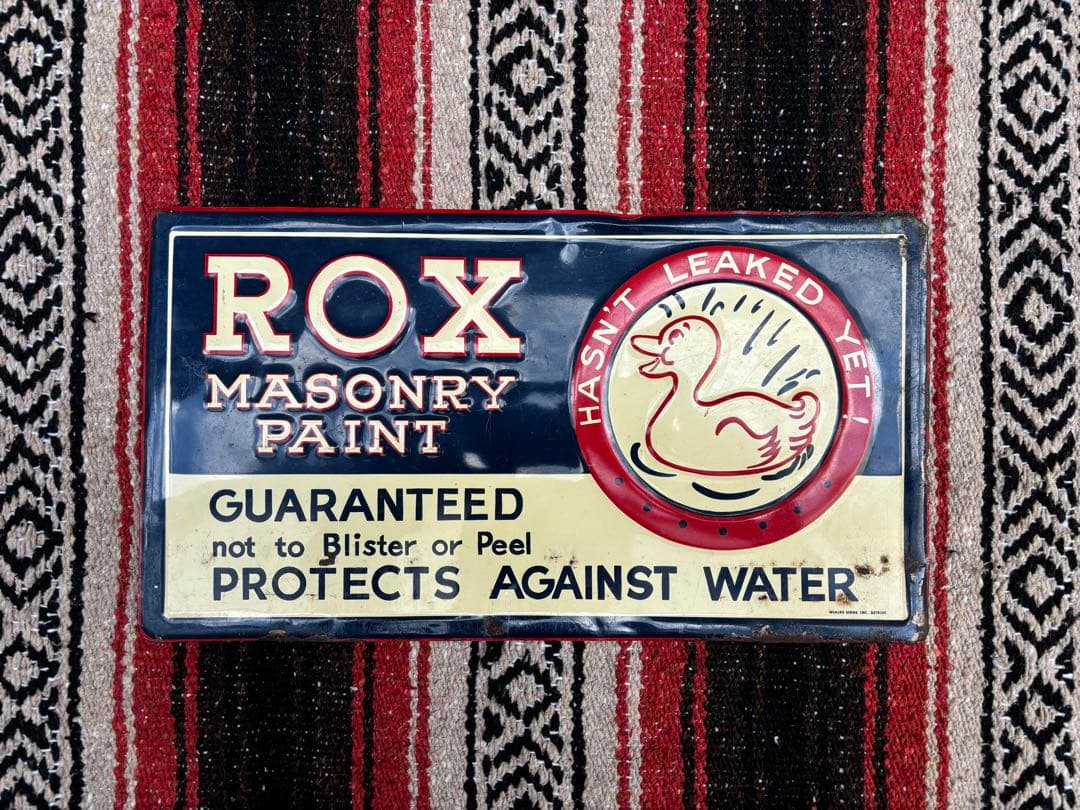 50s ROX MASONRY PAINT ヴィンテージ メタルサイン／看板