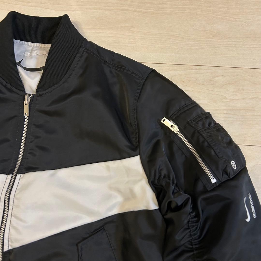 ナイキ ビッグスウォッシュ リバーシブル MA1 ボンバージャケット S 中綿