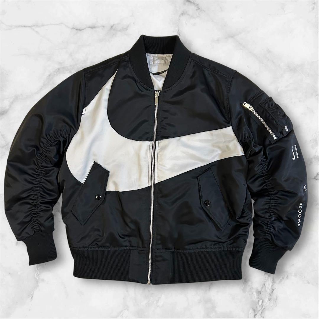 ナイキ ビッグスウォッシュ リバーシブル MA1 ボンバージャケット S 中綿