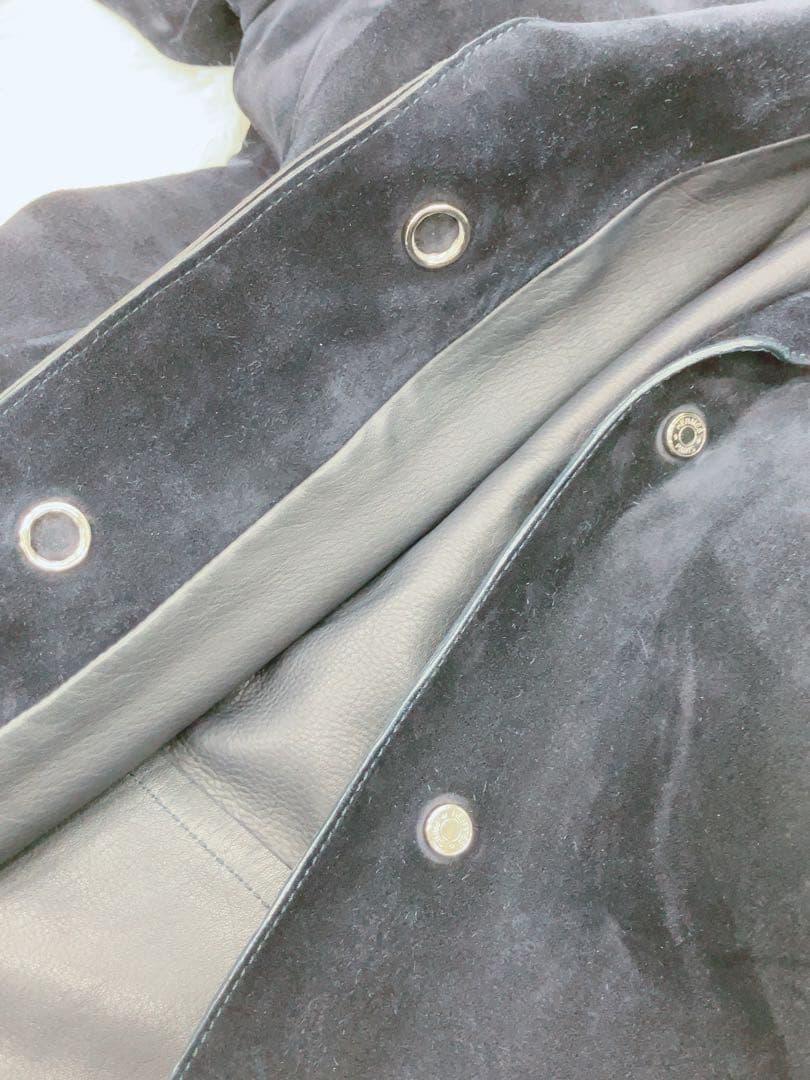 ★HERMES エルメス テーラード ジャケット アウター ベロア スウェード