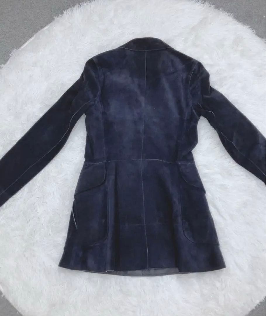 ★HERMES エルメス テーラード ジャケット アウター ベロア スウェード