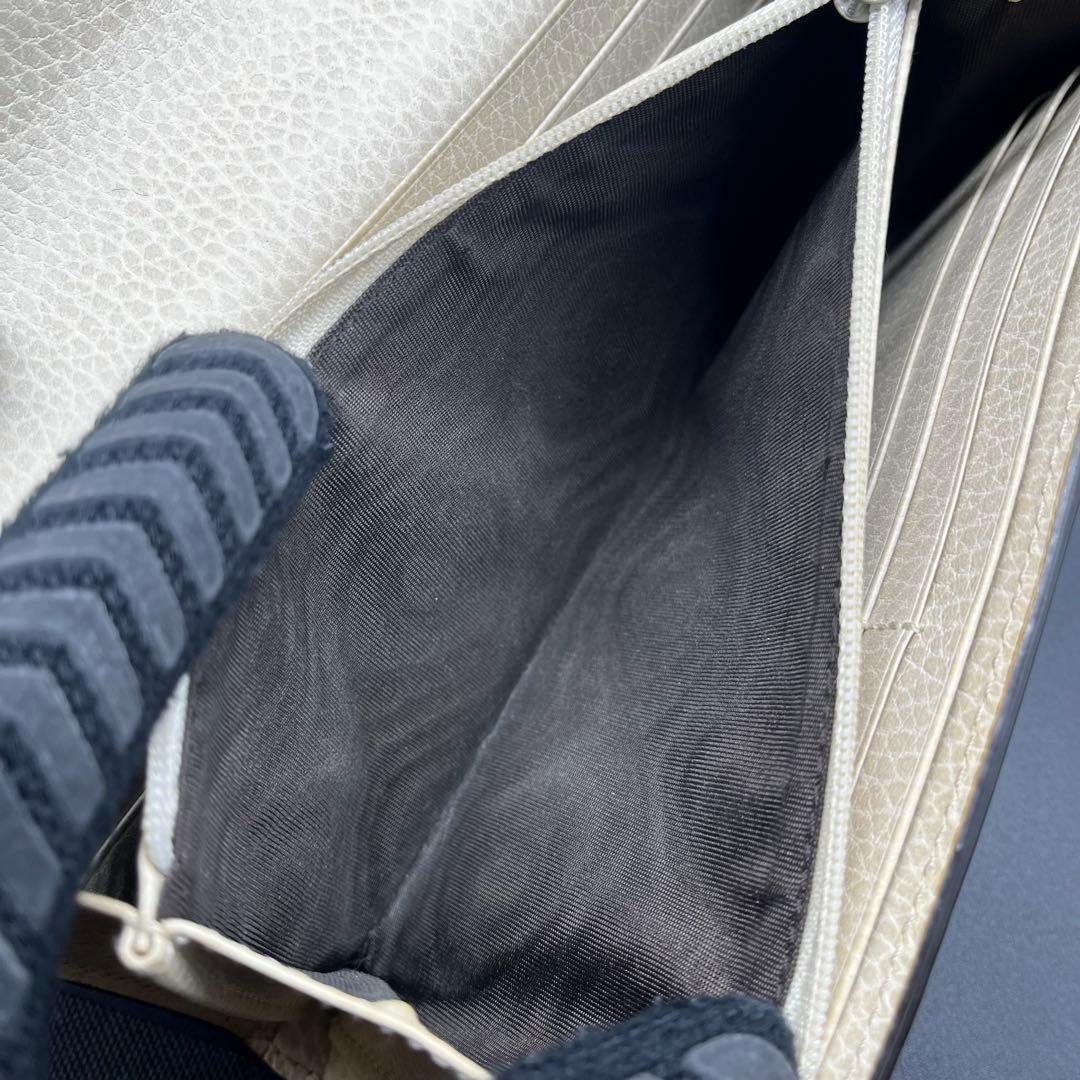 美品/現行✨グッチ 長財布 折財布 GGスプリーム×レザー マーモント ベージュ