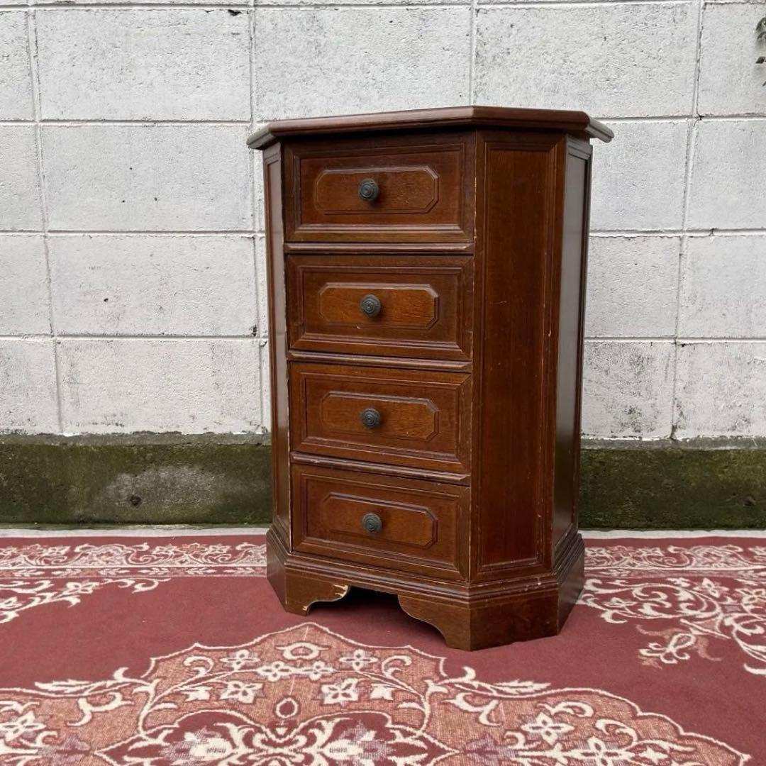 古家具 イギリスアンティークデザイン◾️木製家具チェスト 4段 収納棚 整理棚