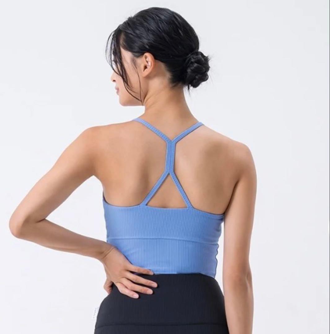 新品未使用WEB限定バックツイストセパレートタンクトップ スモークブラックS