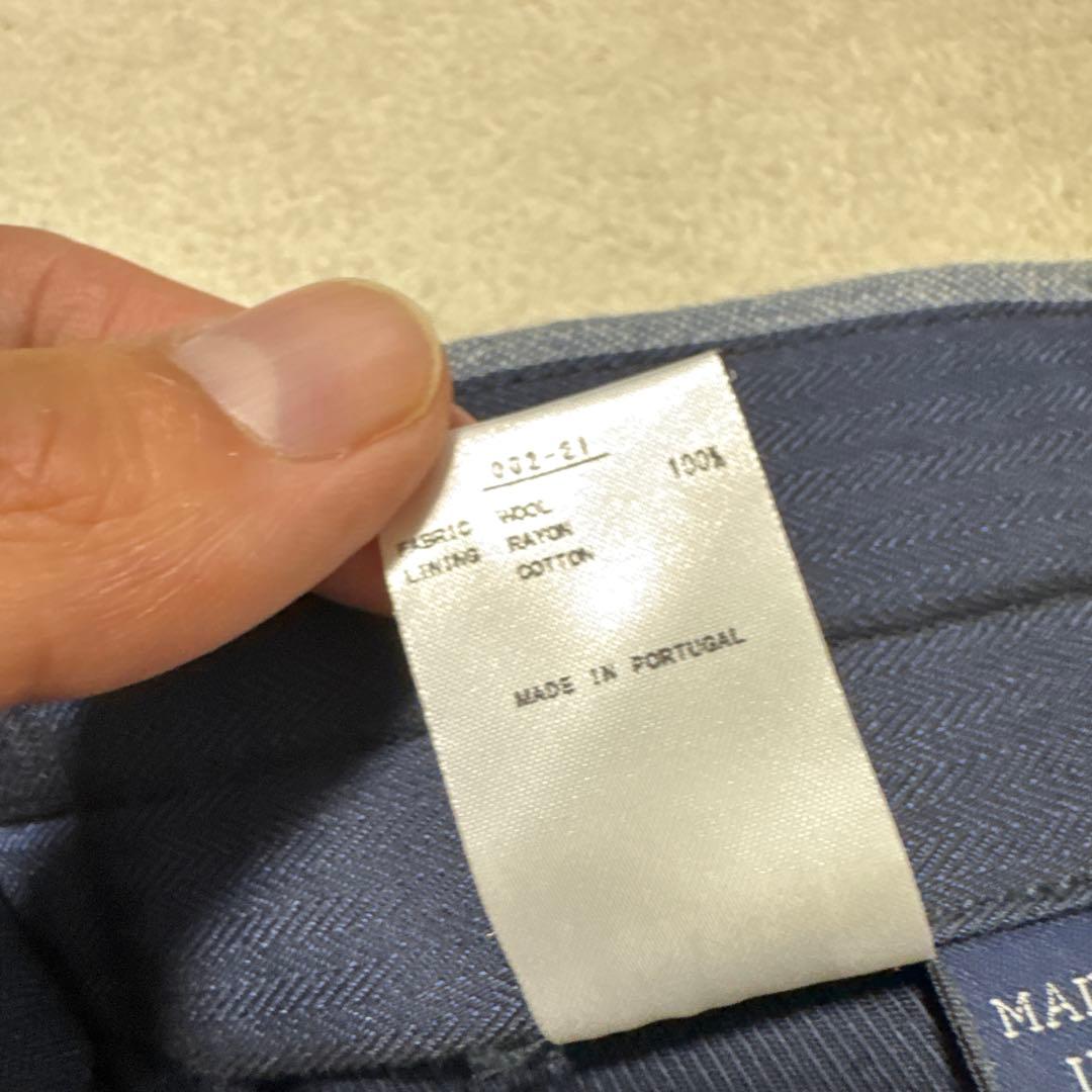 09 未使用　インコテックス　incotex ウール　スラックス　水色　48