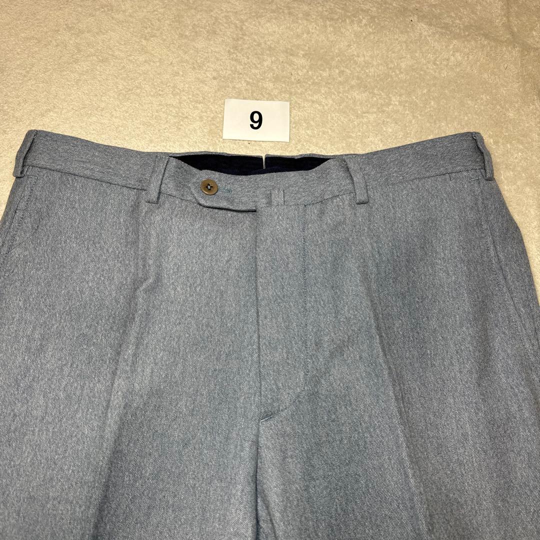 09 未使用　インコテックス　incotex ウール　スラックス　水色　48