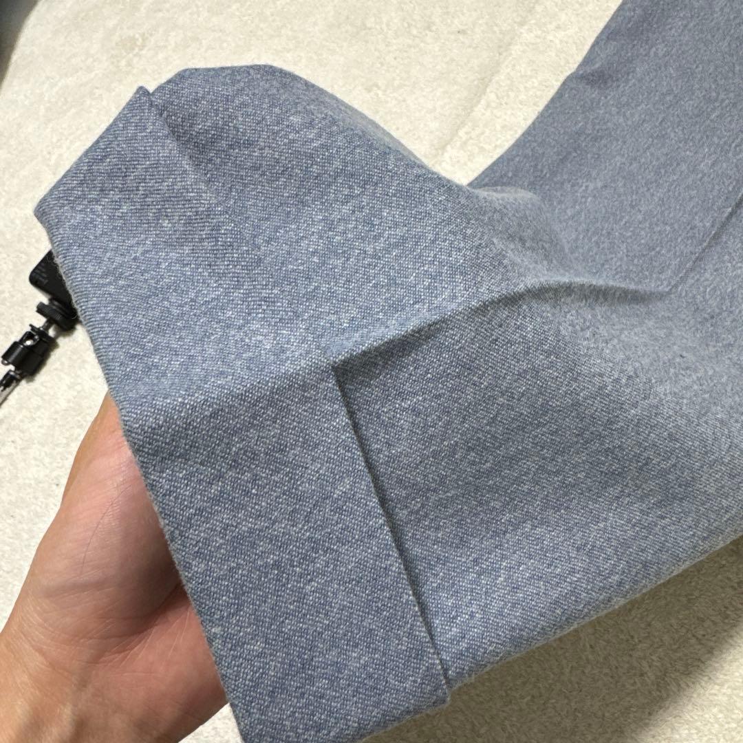 09 未使用　インコテックス　incotex ウール　スラックス　水色　48