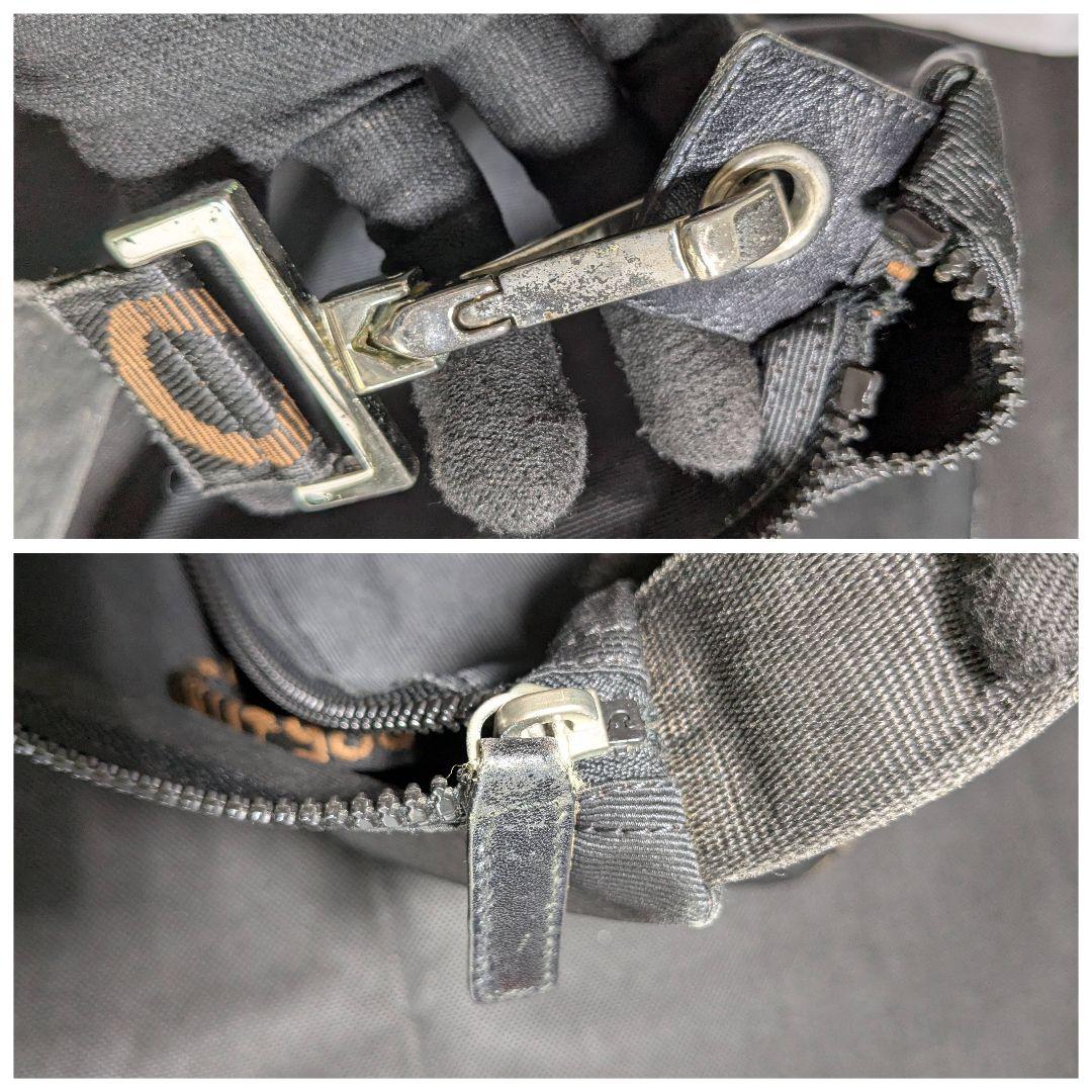 フェンディ ワンショルダーバッグ ポーチ付き ロゴ 肩掛け ナイロン ブラック