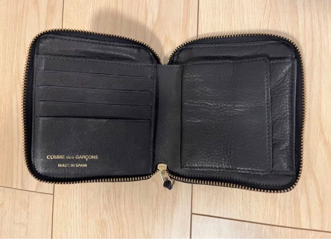 小物 Comme des garcons washed wallet black