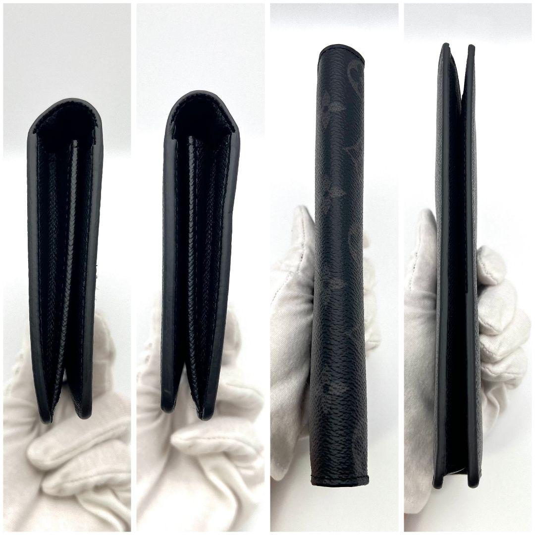 新品級✨限定品 ルイヴィトン ポルトフォイユブラザ モノグラムエクリプス 二つ折