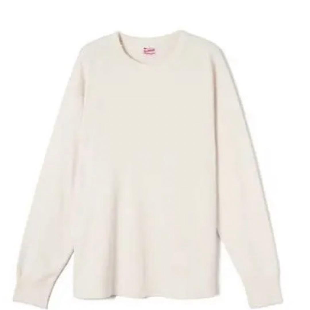 【L】ヘルスニット 52027 サーマルキングラッセルハニカム　クルーネックNT