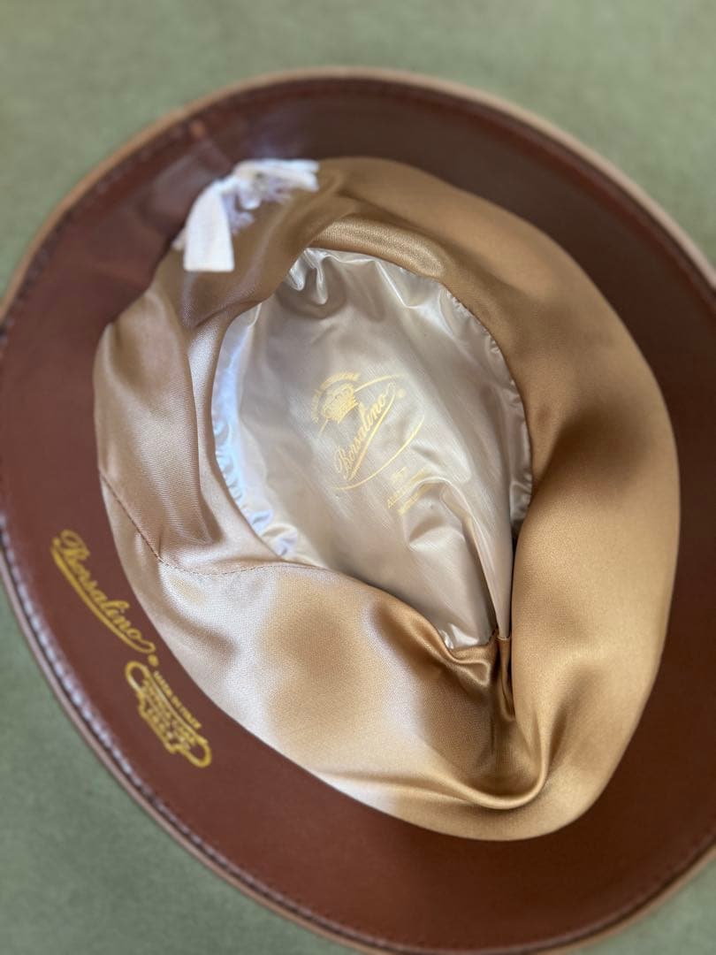 ボルサリーノ　山高帽　ボーラーハット　オリーブグリーン