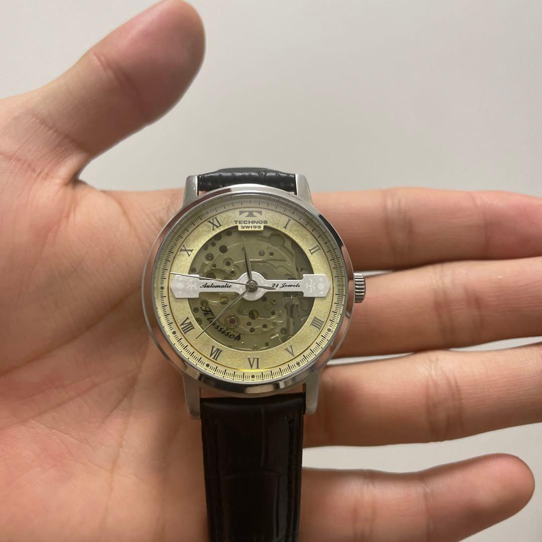 TECHNOS スケルトン 自動巻き 腕時計