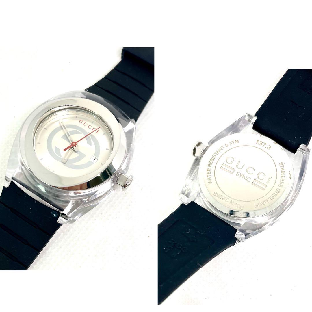 稼働　GUCCI SYNC レディース時計 ラバーベルト
