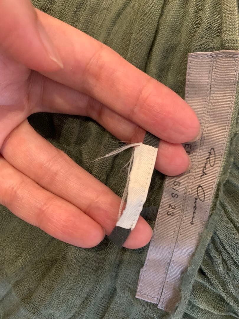 Tao　リックオウエンス　EDFU カーキ　大判ストール S/S 23